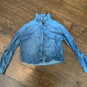 Cropped Jean button down